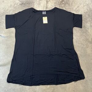 Recliner NYC Night Tee Sleep Dress Womens Size‎ 4XL Black Dream Tech Soft
